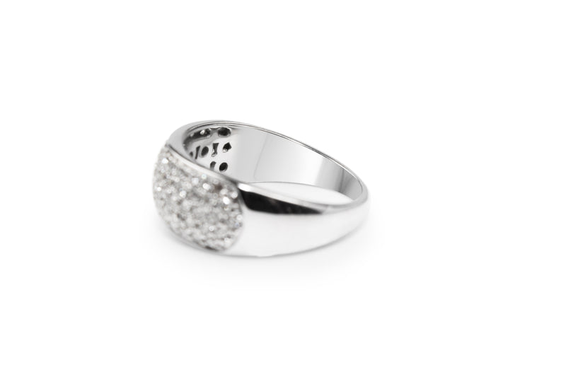 9ct White Gold Pavé Diamond Ring