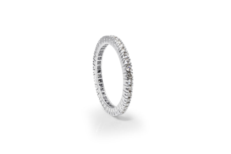 18ct White Gold All Round Diamond Band