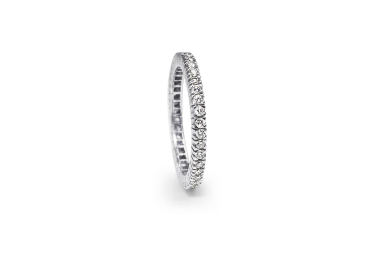 18ct White Gold All Round Diamond Band