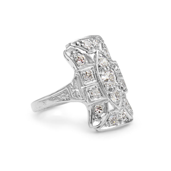 Platinum Art Deco Diamond Ring