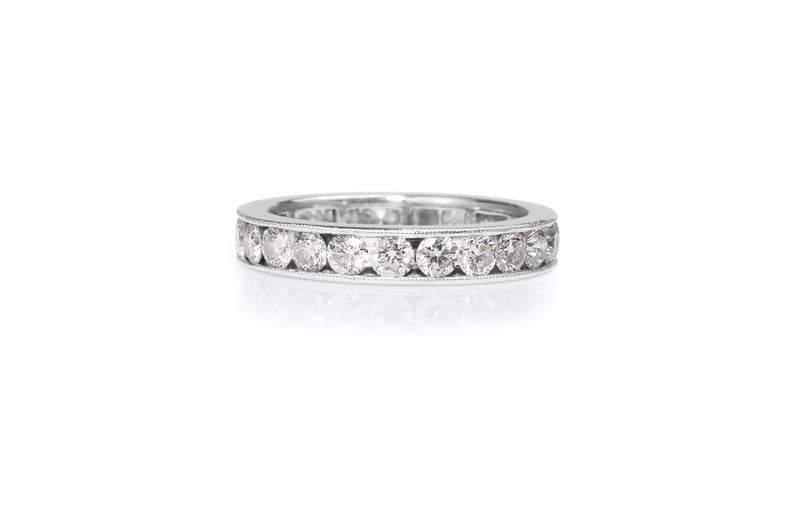 18ct White Gold All Round Diamond Band