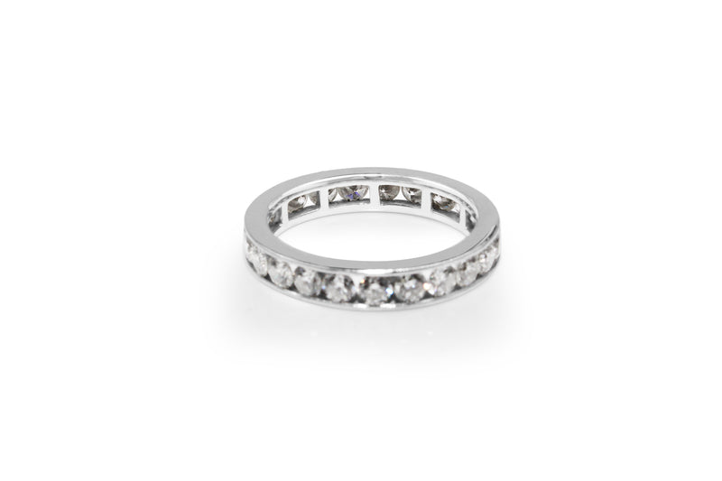 18ct White Gold All Round Diamond Band