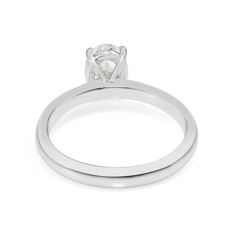 18ct White Gold Oval Diamond Solitaire