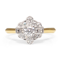 18ct Yellow and White Gold Deco Style Ring