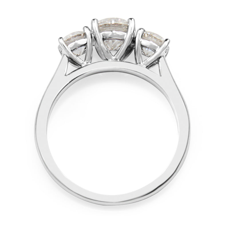 18ct White Gold 3 Stone Diamond Ring