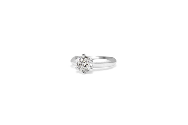 18ct White Gold 6 Claw Diamond Solitaire Ring