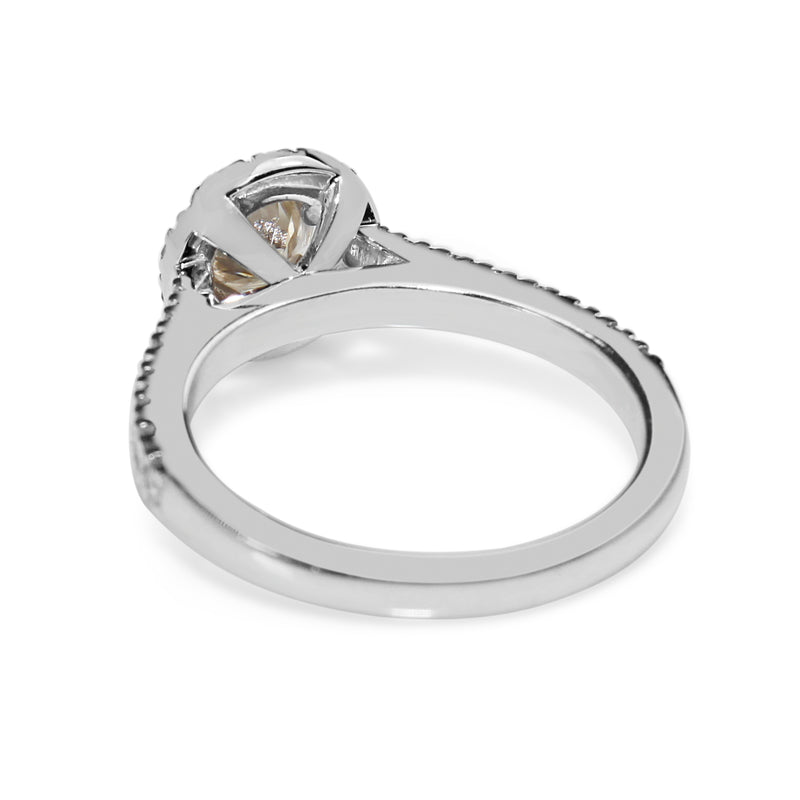 18ct White Gold Diamond Halo Ring