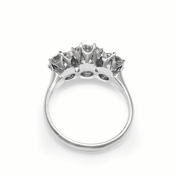 18ct White Gold Diamond 3 Stone Ring