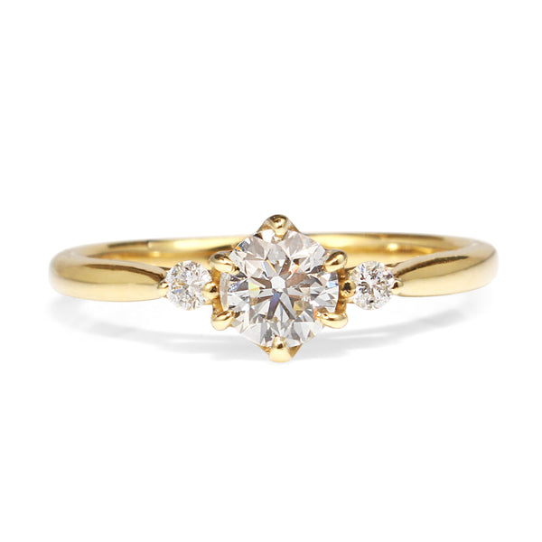 18ct Yellow Gold 3 Stone Diamond Ring