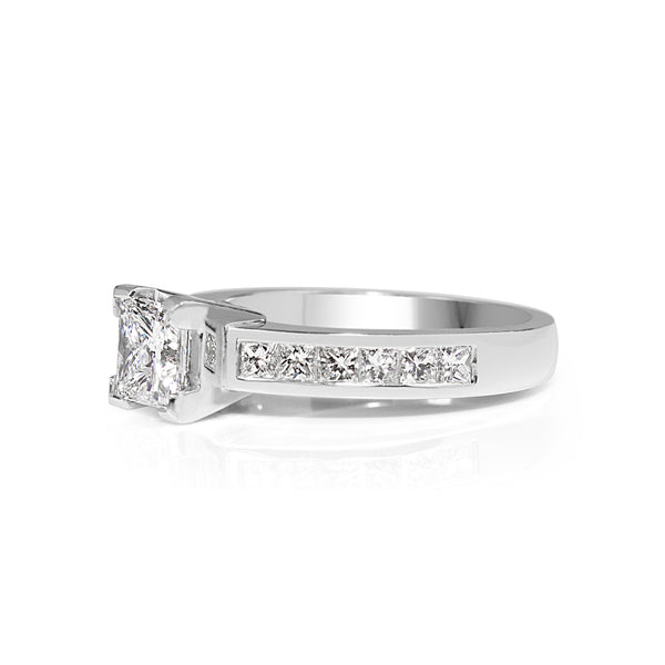 18ct White Gold Princess Cut Diamond Ring