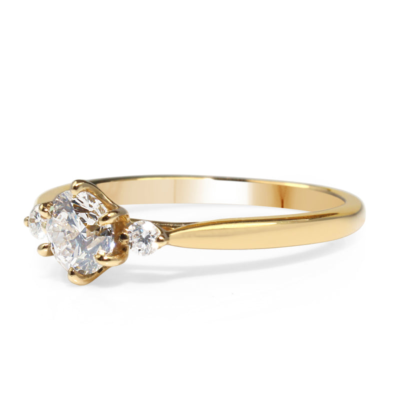 18ct Yellow Gold 3 Stone Diamond Ring