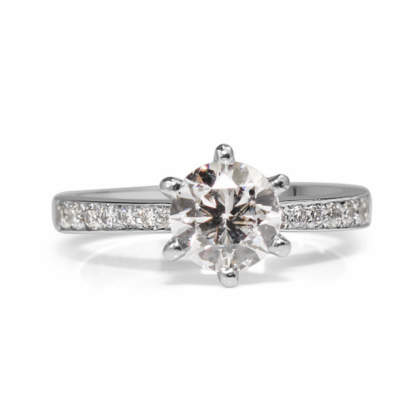 18ct White Gold Diamond Solitaire Ring