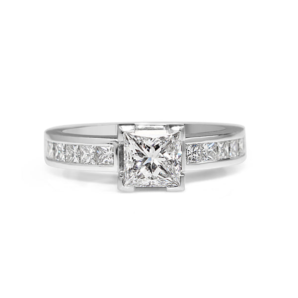 18ct White Gold Princess Cut Diamond Ring