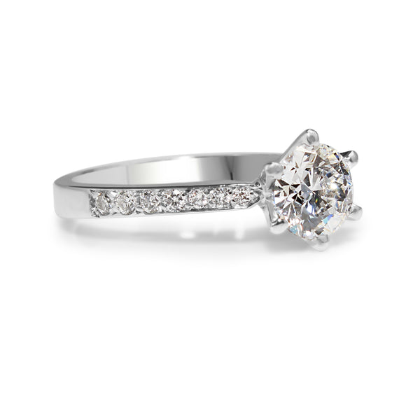 18ct White Gold Diamond Solitaire Ring