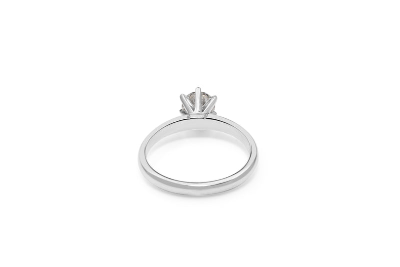 18ct White Gold 6 Claw Diamond Solitaire Ring