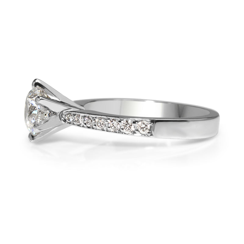 18ct White Gold Diamond Solitaire Ring