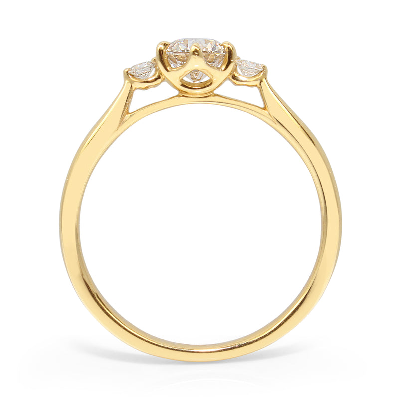 18ct Yellow Gold 3 Stone Diamond Ring