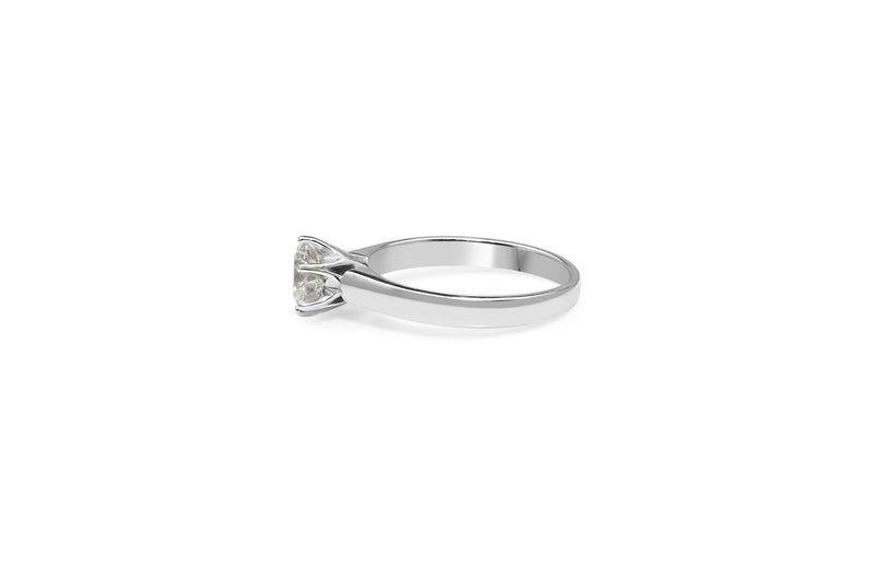 18ct White Gold 6 Claw Diamond Solitaire Ring