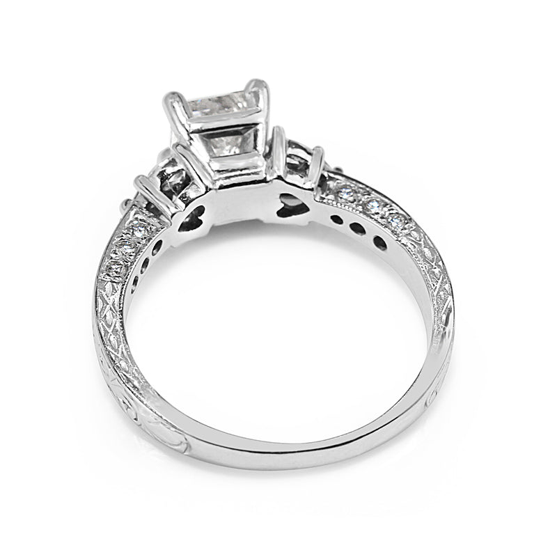 18ct White Gold Princess Cut Diamond Ring