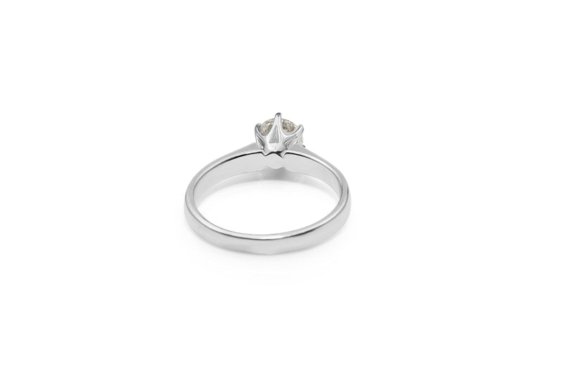 18ct White Gold 6 Claw Diamond Solitaire Ring