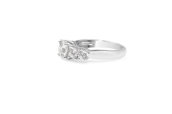 Platinum 5 Stone Diamond Ring