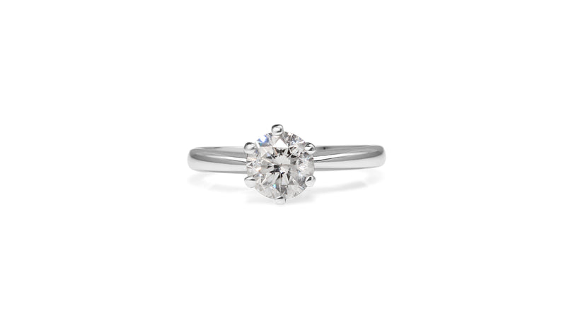 18ct White Gold 6 Claw Diamond Solitaire