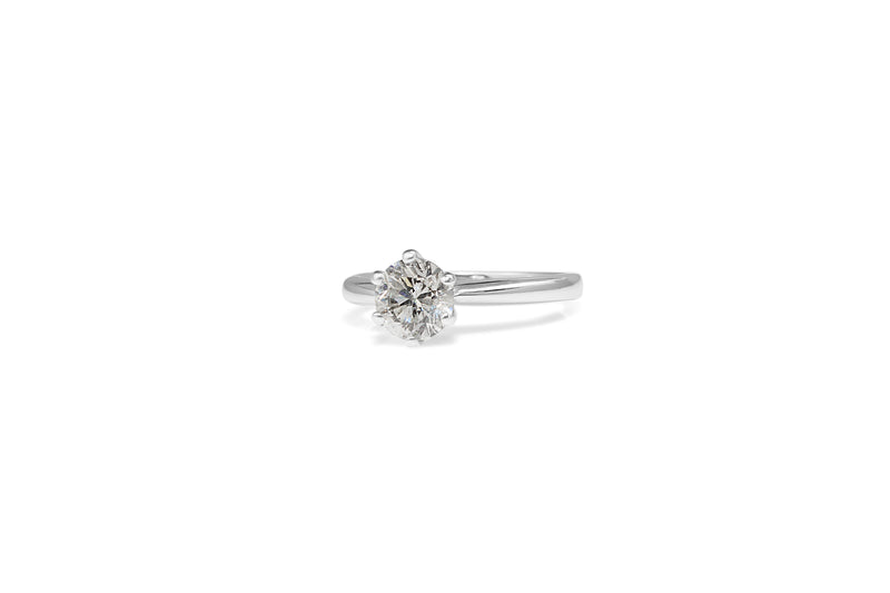 18ct White Gold 6 Claw Diamond Solitaire