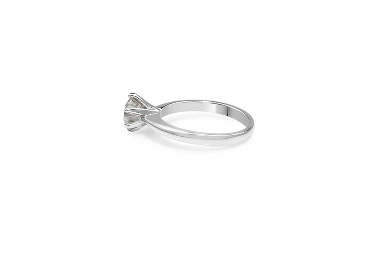 18ct White Gold 6 Claw Diamond Solitaire