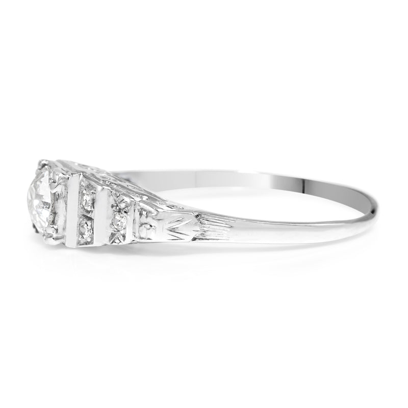 18ct White Gold Art Deco Diamond Ring