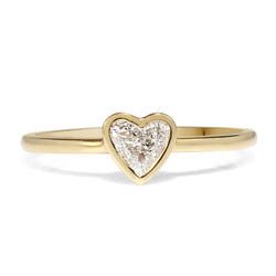 18ct Yellow Gold Heart Diamond Ring