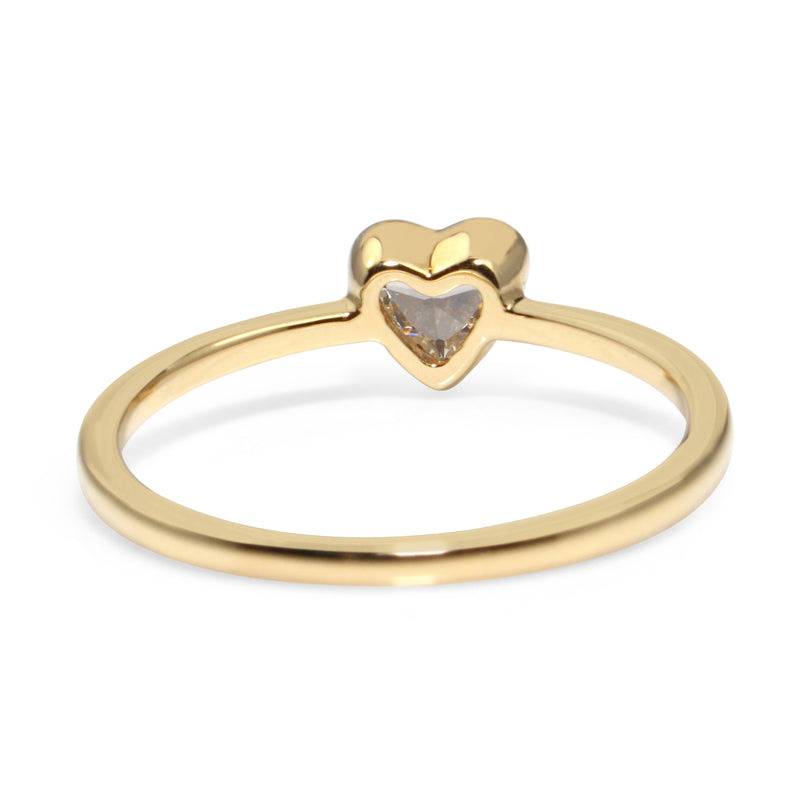 18ct Yellow Gold Heart Diamond Ring