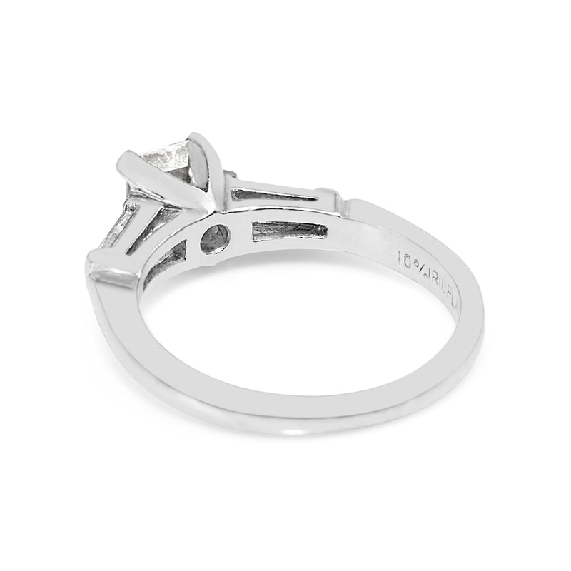 Platinum Asscher Cut Diamond Ring