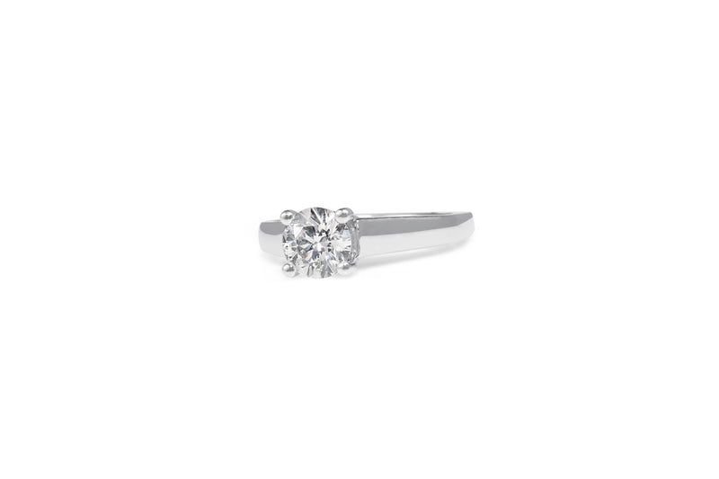 Platinum 4 Claw Diamond Solitaire Ring