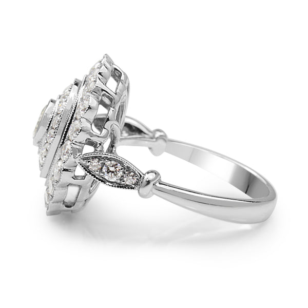 18ct White Gold Double Halo Diamond Ring