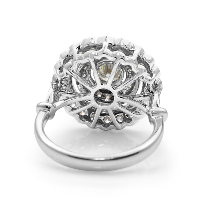 18ct White Gold Double Halo Diamond Ring