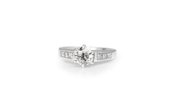 14ct White Gold Diamond Solitaire Ring