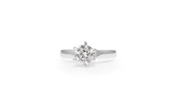 18ct White Gold 6 Claw Diamond Solitaire Ring