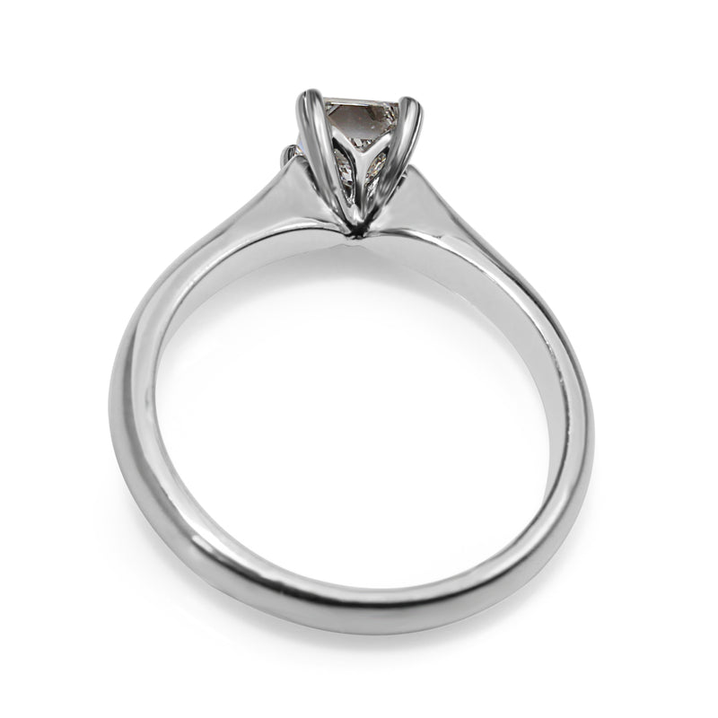 18ct White Gold Princess Cut Diamond Solitaire Ring