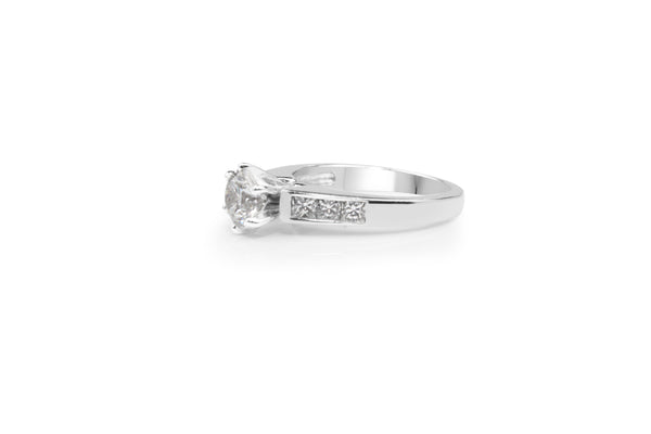 14ct White Gold Diamond Solitaire Ring