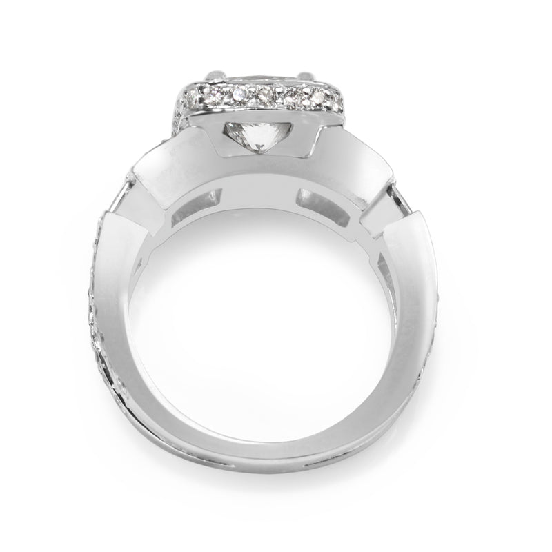 18ct White Gold Princess Halo Diamond Ring