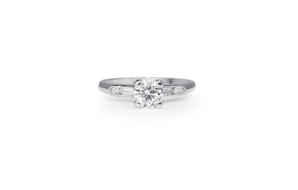 Platinum Vintage Diamond Solitaire Ring