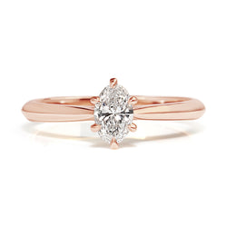 18ct Rose Gold Oval Diamond Solitaire