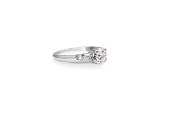 Platinum Vintage Diamond Solitaire Ring