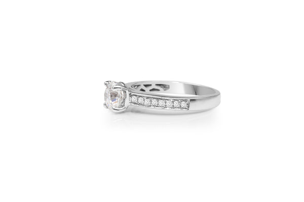 18ct White Gold Diamond Solitaire Ring