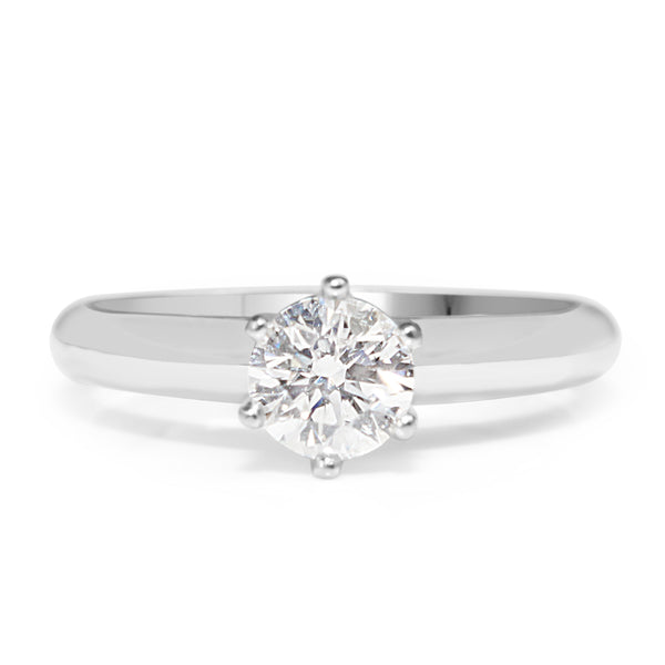 18ct White Gold Diamond Solitaire Ring