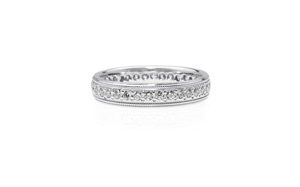 18ct White Gold All Round Diamond Band