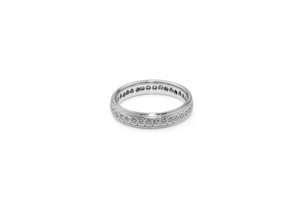 18ct White Gold All Round Diamond Band