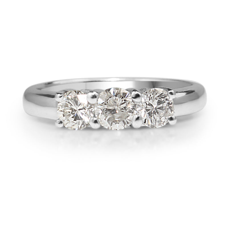 18ct White Gold 3 Stone Diamond Ring