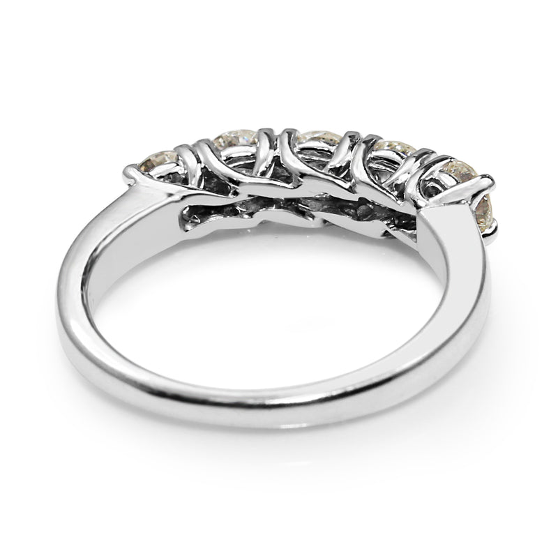 14ct White Gold 5 Stone Diamond Ring