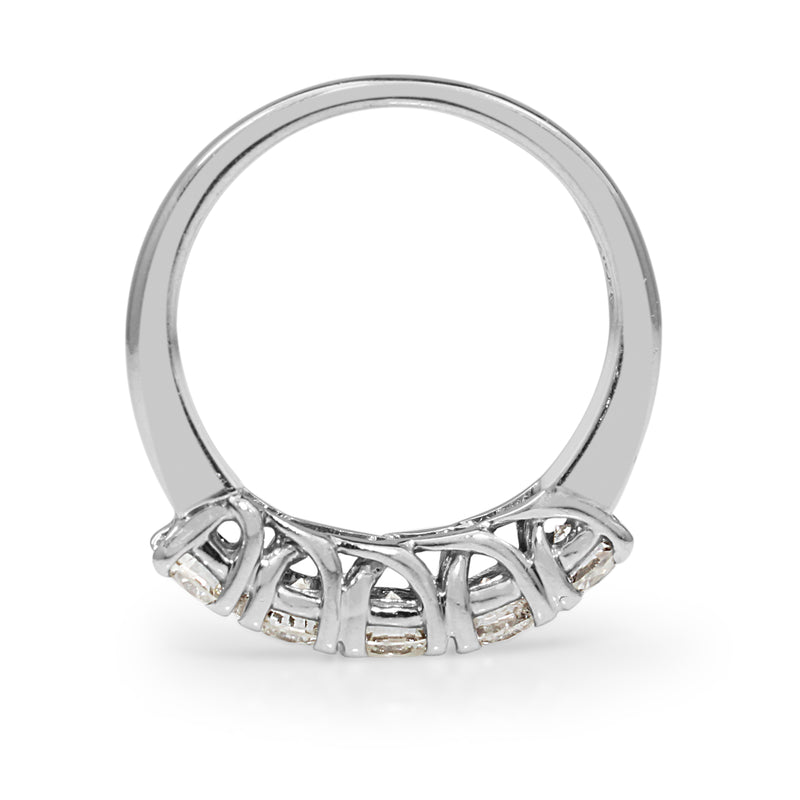 14ct White Gold 5 Stone Diamond Ring